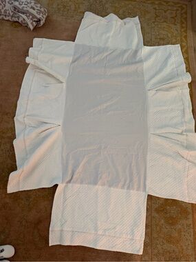 White Quilted Restoration Hardware Crib Skirt